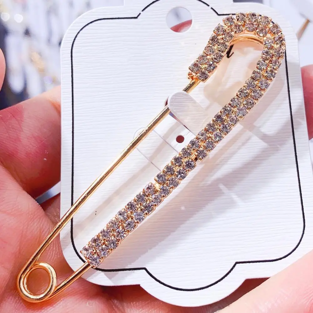 2025 Rhinestone Brooch Pin Decorative Clothing Pin Elegant Rhinestone Decorative Shawl Sweater Pin Fashion Women Dress Brooch