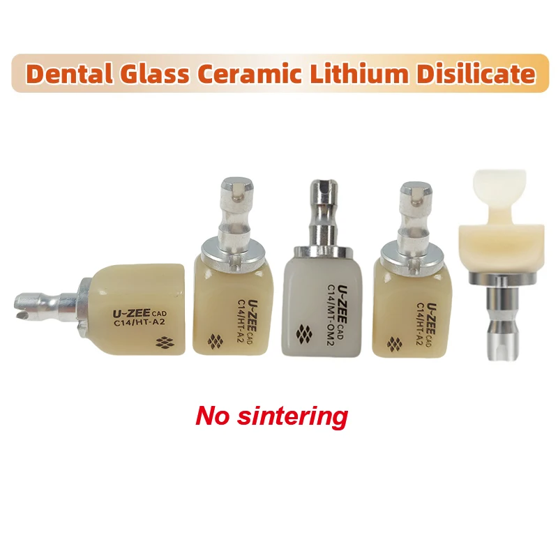 

5Pcs Direct Mill Dental Lithium Disilicate Glass Ceramic Block No Sintering HT/ LT Glass Ceramic for Dental CAD CAM Milling Lab