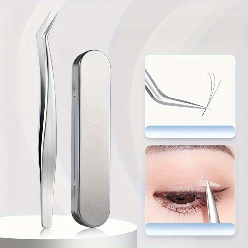 Set di pinzette professionali da 3 pezzi, strumenti per il trucco di nozze, kit di bellezza in acciaio inossidabile di precisione strumento per l'estensione delle ciglia per donna