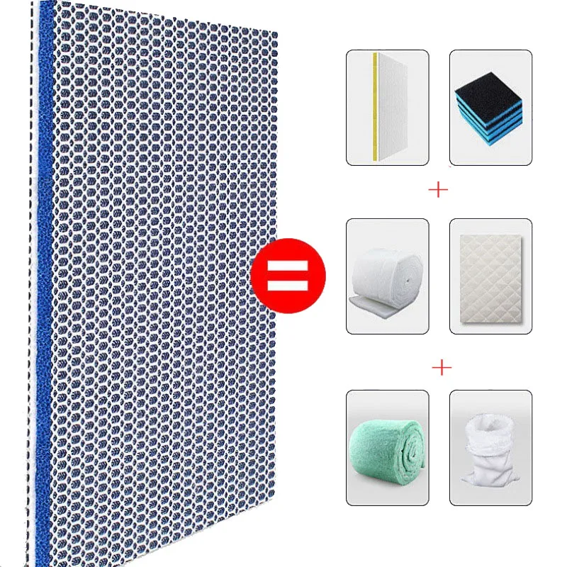 8D fish tank sponge filter Aquarium Filter Sponge 8-Layer No Glue Cut at will durable aquarium accessories water filter