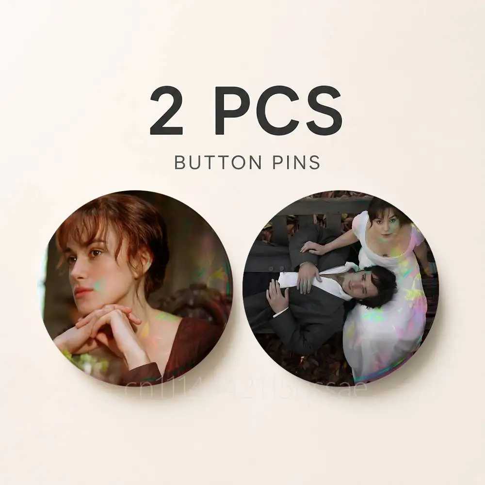 FOR Pride and Prejudice 25mm 75mm 44mm 58mm 32m Coin Badges Personalized Handmade Round Brooches Pins Accessory