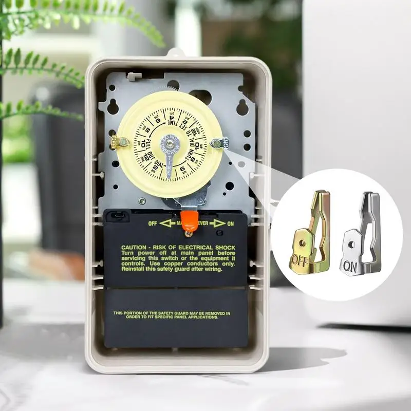 Pool Pump Timer Trippers 12X Indoor Outdoor Mechanical Timer On Off Clips Metal Trippers Easy Setup For Precision Time Control