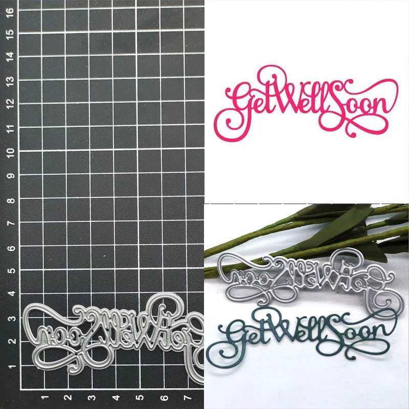 metal cutting dies cut die mold Get Well Soon Letters decoration Scrapbook paper craft knife mould blade punch stencils dies