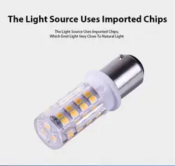 BA15d Double Contact Bayonet Base LED Corn Bulb LED Light Bulb 220V for Sewing Machine Pfaff Singer Privilege Bernina etc Lamp