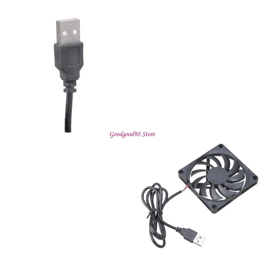 

Мощный 13CFM 80 мм 80x80x10 мм бесщеточный USB -охлаждающий вентилятор для ПК для ПК -шкафа управление температурой температуры