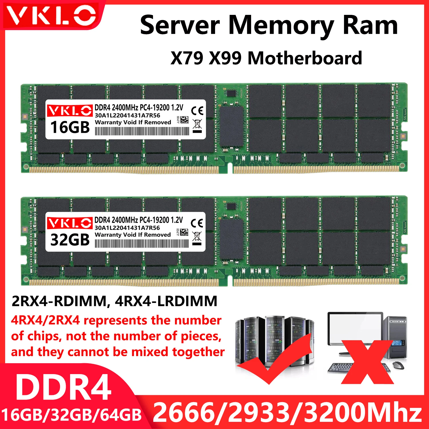 

Серверная память DDR4 16 ГБ, 32 ГБ, 64 ГБ, Ram 2133 2400 2666 2933 3200 МГц PC4 19200 21300 25600 1,2 В 288 контактов REG ECC Memoria Ram X79 X99