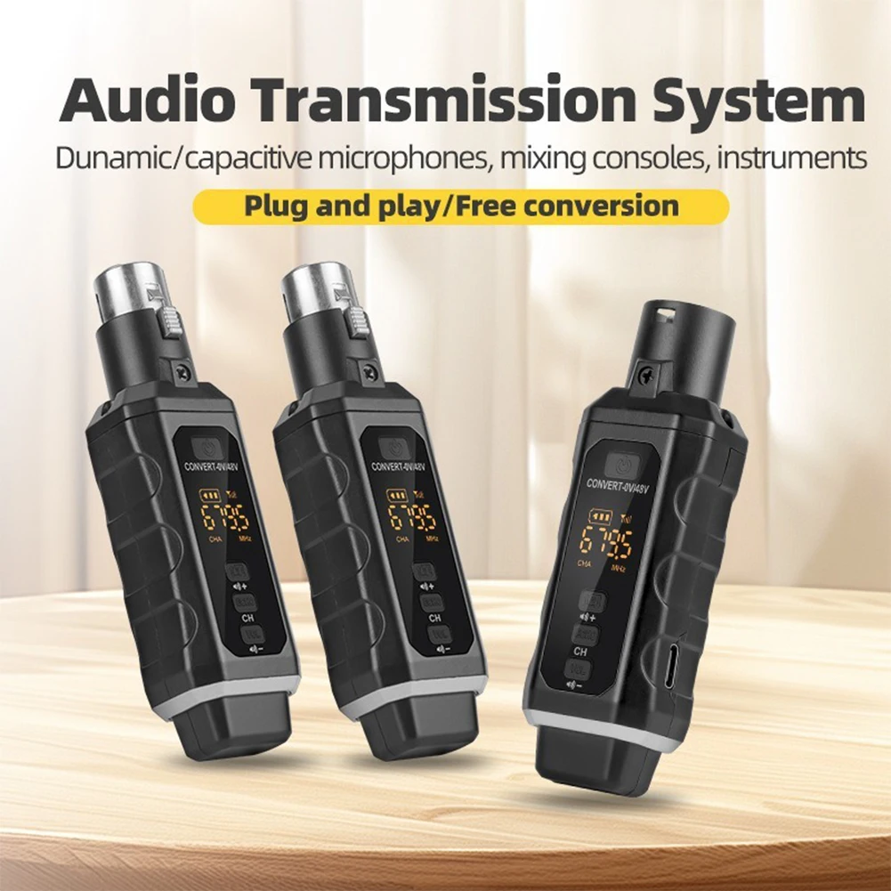 24ghz-ワイヤレスマイクシステム-ダイナミック有線変換-ワイヤレスマイク送信機-受信機-超低遅延-100m-範囲