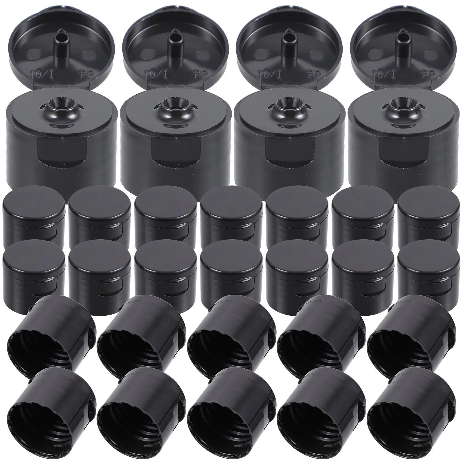 

50pcs Portable Replaceable Sports Bottle Lids Water Bottle Replacement Caps Premium Plastic Durable Leak-Proof Sealing Caps For