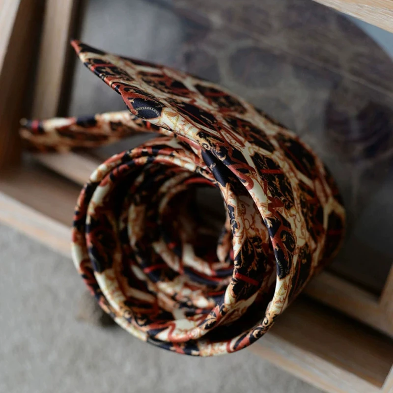 8 cm breedte nieuw ontwerp bedrukte stropdassen retro anker dier groen bruin stropdassen voor mannen dagelijks gebruik shirt smoking accessoires cadeau