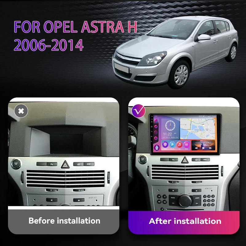 Android 12 2K QLED Radio For Opel Astra H 2006 - 2014 Car Radio Multimedia Video Player Navigation stereo GPS 2din Auto Carplay