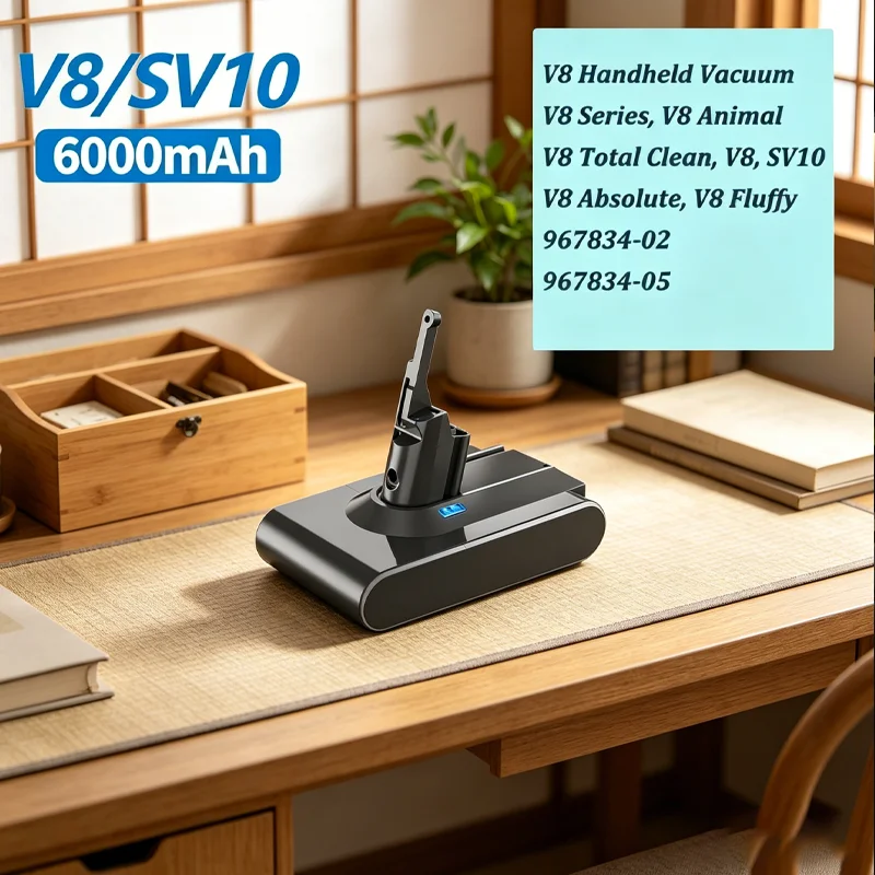

Vacuum Cleaner rechargeable Battery for Dyson V6 V7 V8 V10 V11Series SV07 SV09 SV10 SV12 DC62 Absolute Fluffy Animal Pro Bateria