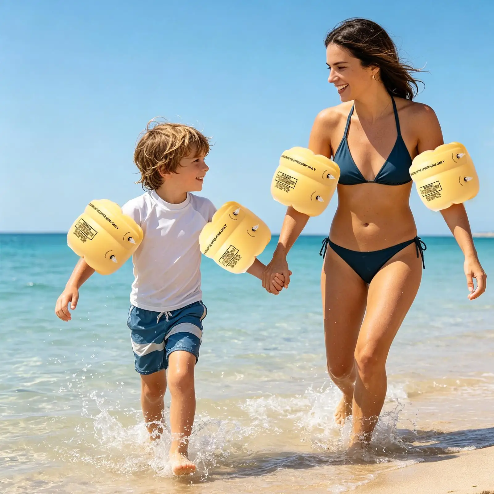 Schwimm-Armbänder für Kinder, aufblasbare Auftriebsarmstulpen, 1 Paar, aufblasbare, leichte Sicherheits-Schwimmarmbänder, Wasser-Schwimmhilfen – Detail 6
