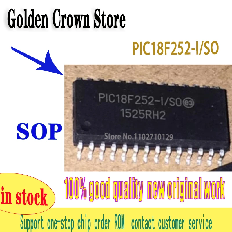 2~10Pcs/Lot   PIC18F252-I/SO PIC18F252 sop-28 Chipset  New and Original In Stock