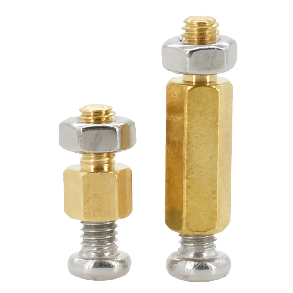 M2 M3 M4 M5 M6 Brass Hex Standoffs Phillips Spacing Screw Nut Set PCB Support Pillars Column Board Rack Stud Spacers Motherboard