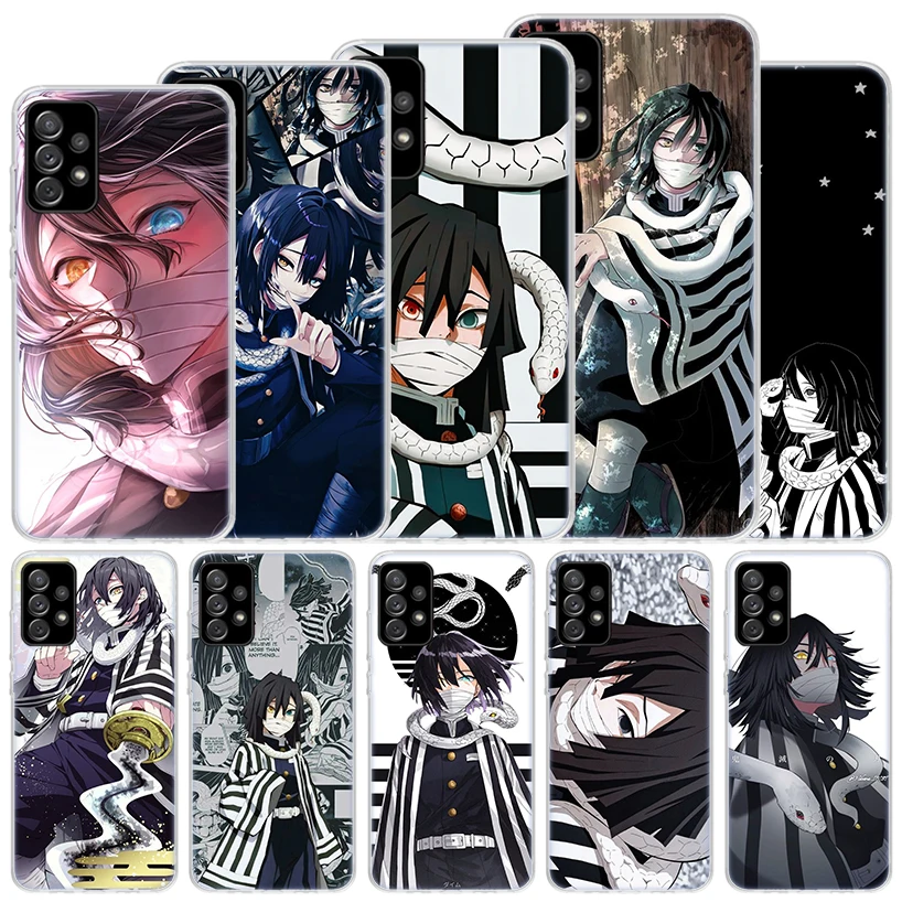 Demon Slayer Iguro Obanai miękkie etui do Samsung Galaxy A52 A53 A54 A32 A34 A22 A24 A12 A14 etui na telefon A33 A23 A13 A02S A03S A04