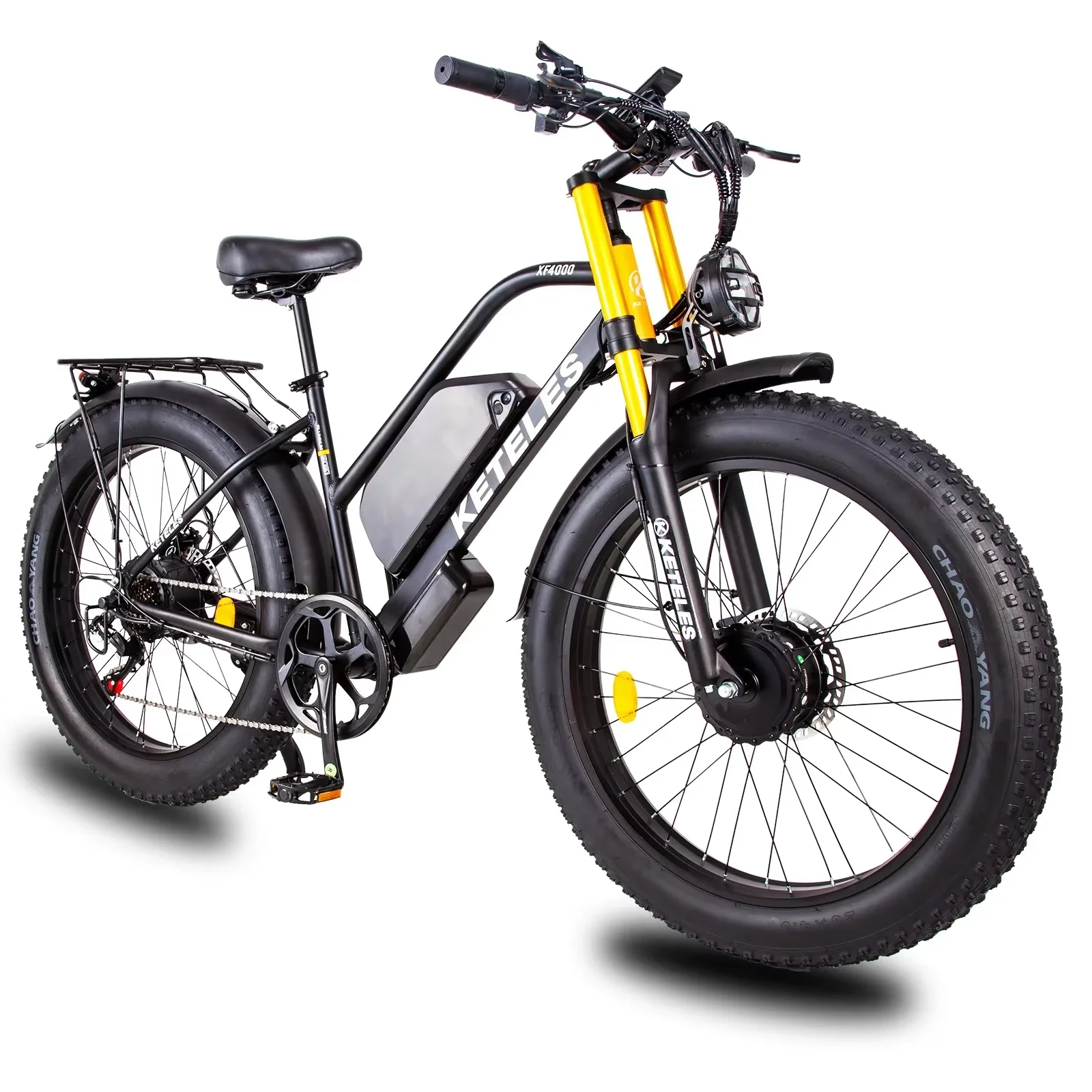 E Bike 2000W Motor 48V23AH Lithium Battery Hydraulic Brake Electric Bicycle 26-Inch Fat Tire Off-road Mountain Electric Bike