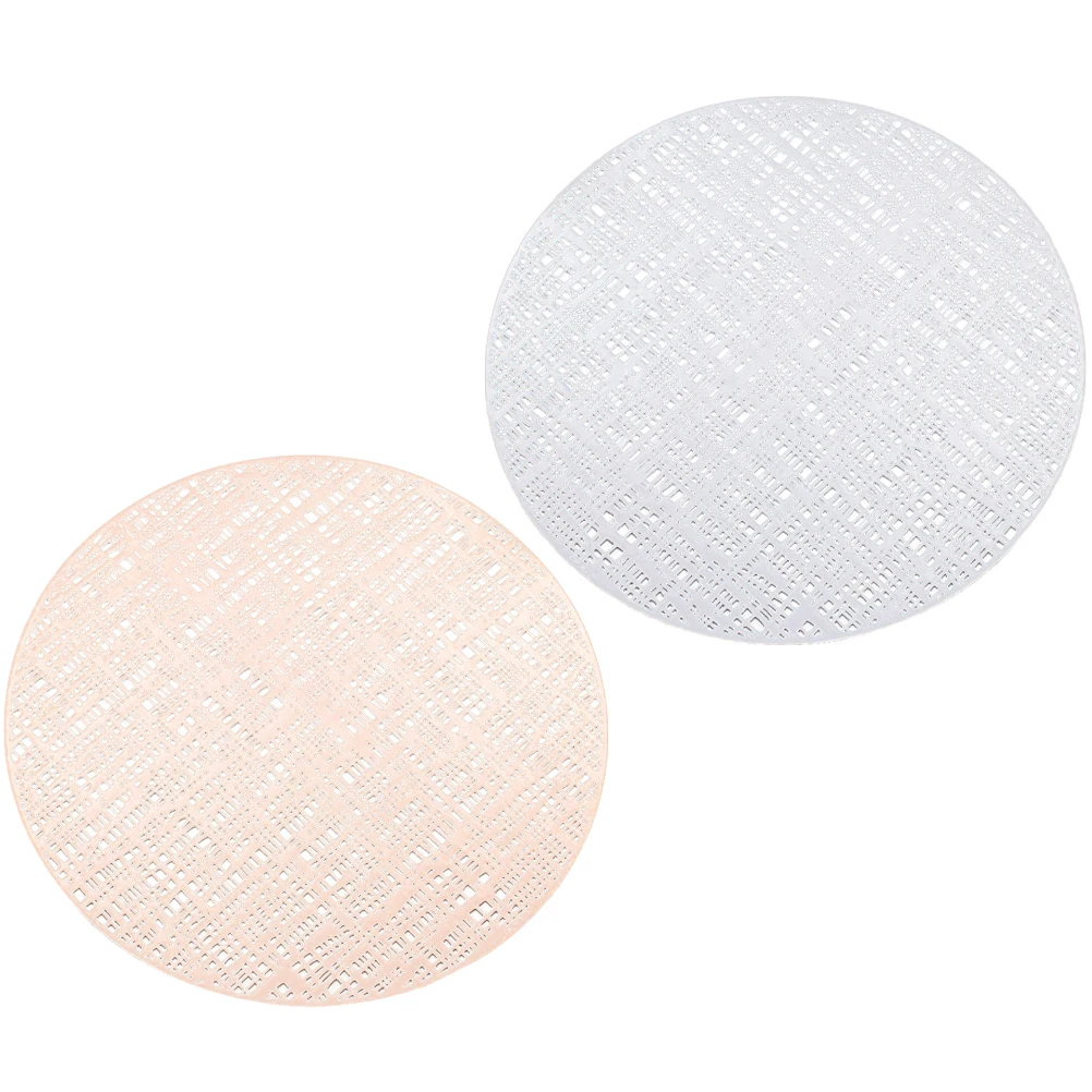 

2Pcs Placemats Premium Table Mats Modern Design Heat Insulation Placemats for Dining Room Decor Coffee Station Accessories