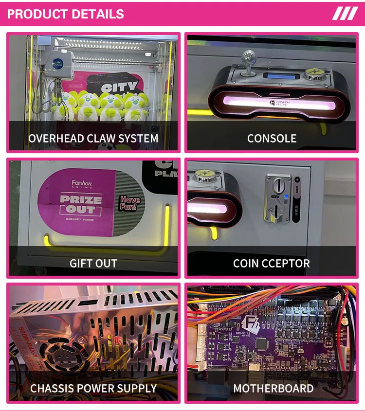 Mini Small Claw Machine Dual Use Home Commercial QR Code Coin-Operated Doll Catcher Gift Machine Store Traffic English view 4