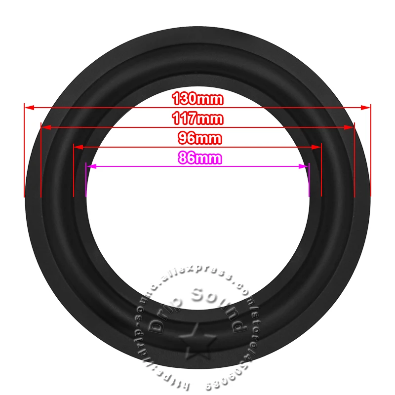 2 قطعة 5 "بوصة 130 مللي متر رئيس المطاط حافة مضخم المحيطي دائرة إصلاح أجزاء