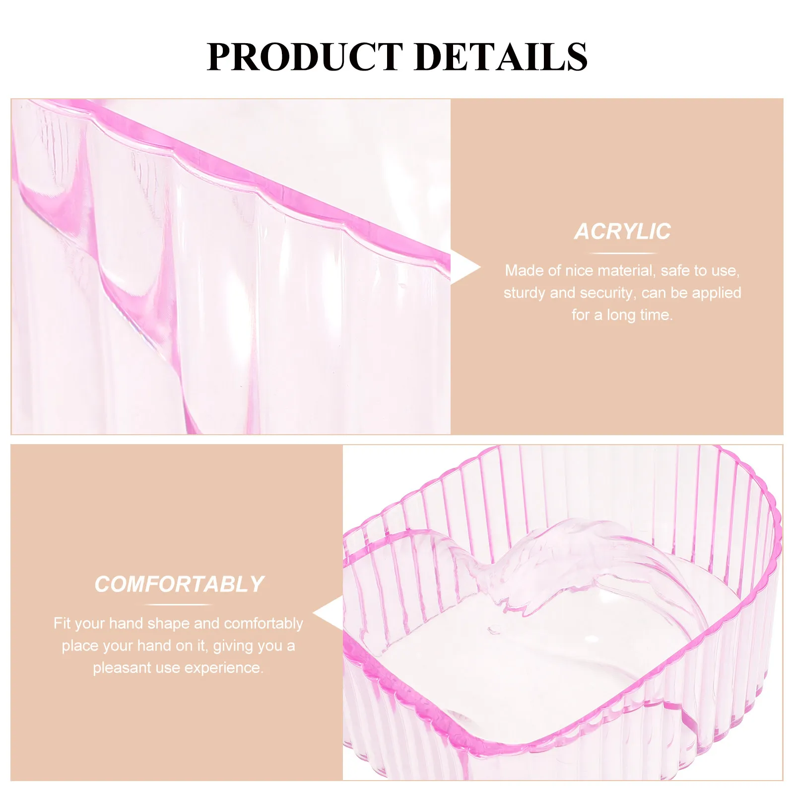 

Acrylic Nail Soaking Bowl Manicure Soak Off Bowl Nail Polishing Salon Supplies for Professional Home Use Hand Soaking Bowls