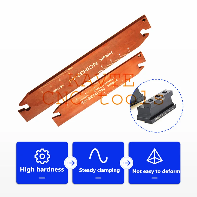 Corte faca Board Tool Holder, Grooving Cut-Off Holder, Lock Knife Wrench, Inserir para MGMN Carbide, SMBB, DGFH26-2 DGFH26-3 DGFH32-2