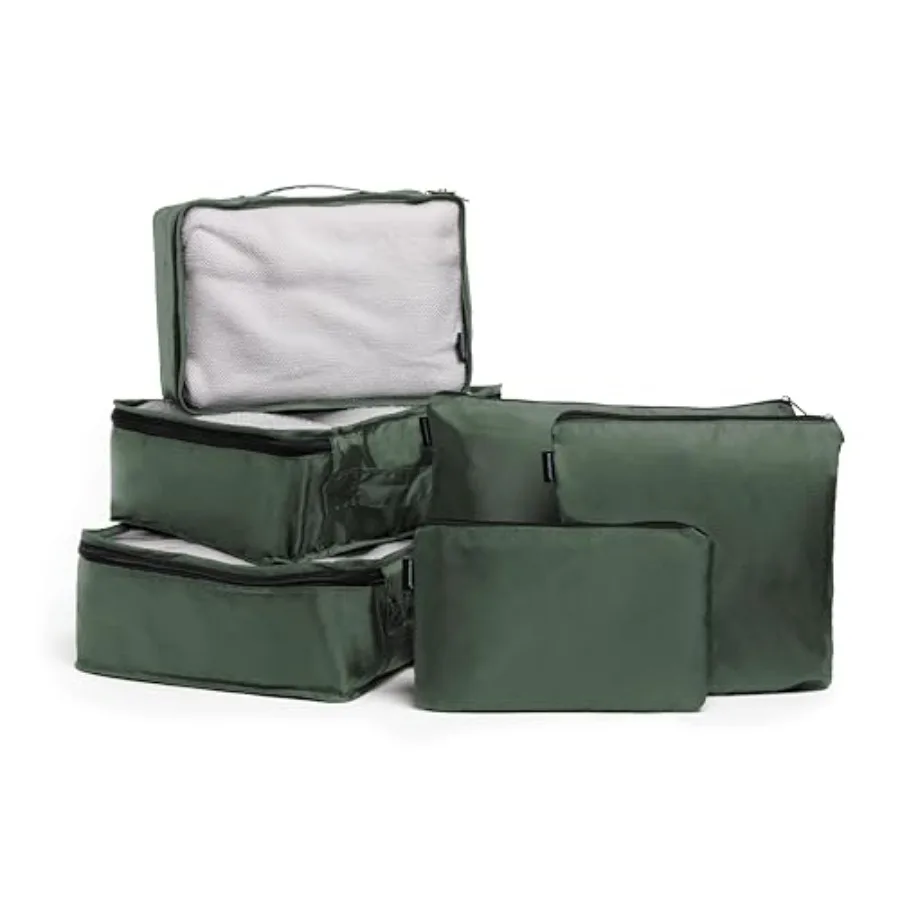 

Packing Cubes - 6 Piece Compression Packing Cubes for Travel Essentials - Luggage Sets Cube Storage Organizer Bags Size One Siz