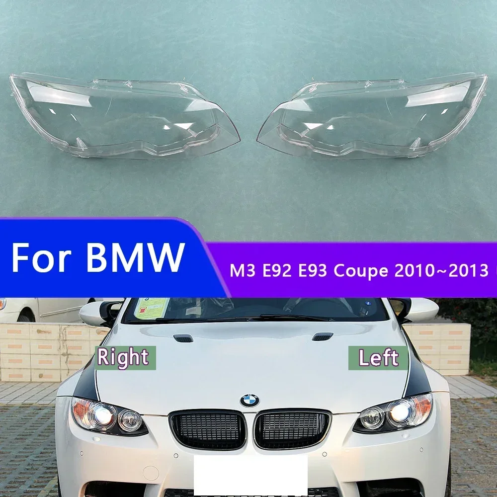 

For BMW M3 E92 E93 Coupe 2010~2013 Car Accessories Headlamps Transparent Lampshades Lamp Shell Headlights Lens Cover