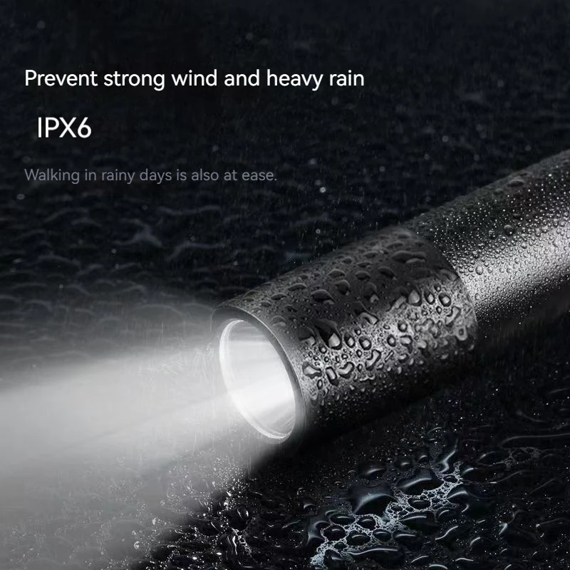 High Power LED EDC Torch Flashlight USB Rechargeable Waterproof Lamp Compact Portable Lantern for Outdoor Activities