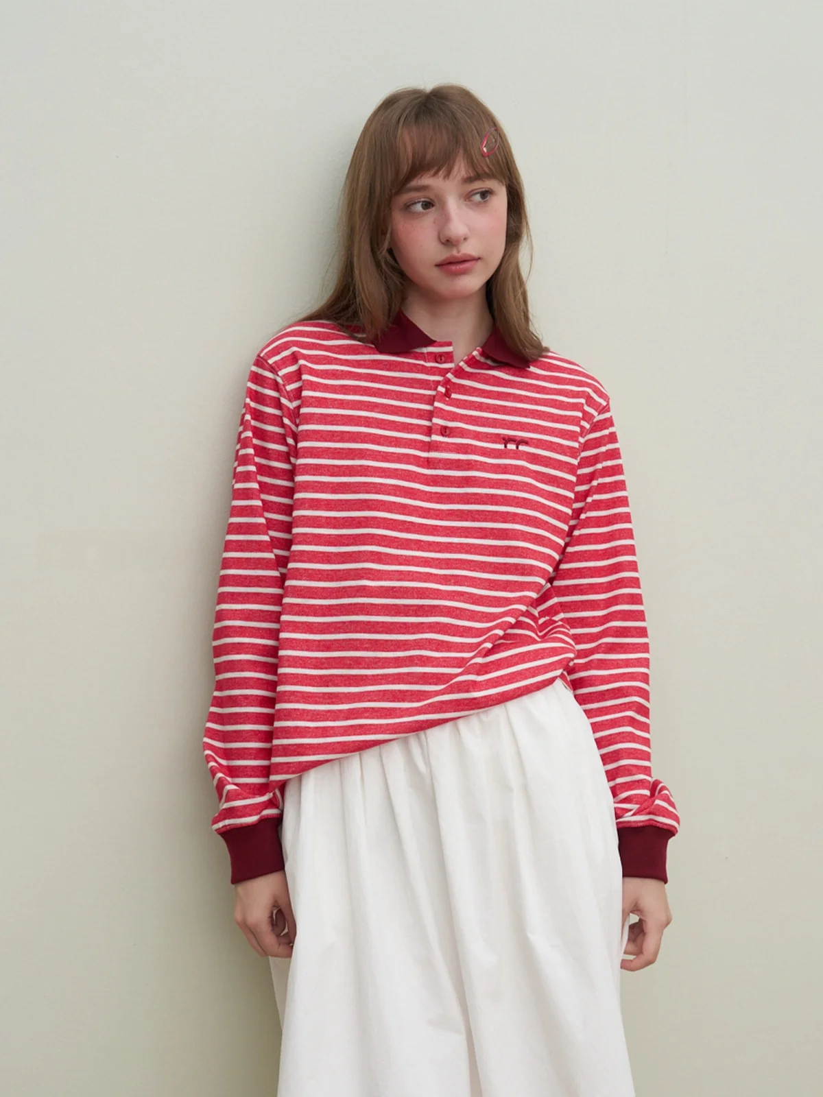 Riverstone plus Women's Casual Striped  Shirt Long Sleeve American Vintage Style Autumn New Arrival Loose Fit