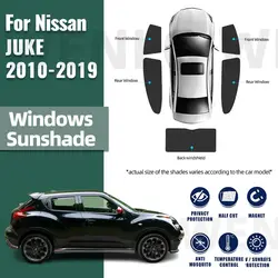 For Nissan JUKE F15 2010-2019 Magnetic Car Sunshade Visor Front Windshield Frame Curtain Baby Rear Side Window Sun Shade Shield