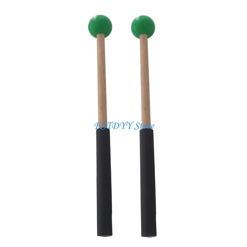 

G6DE 1Pair Rubber for Head Mallets with Handle for Music Players Xylophone