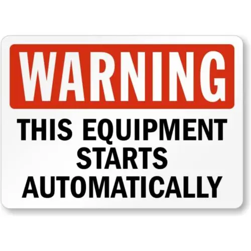 Automatic Equipment Warning Aluminum Weatherproof Sign p993-Aluminum