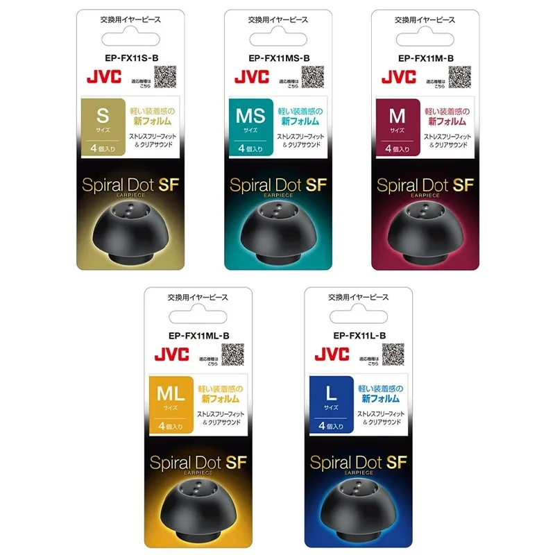 JVC FX11 JVC Spiral Dot Eartips JVC EP FX11 Inear Ear Tips Sennheiser Eartips Silicone Tips Earbuds Earphones Silicone Caps view 5
