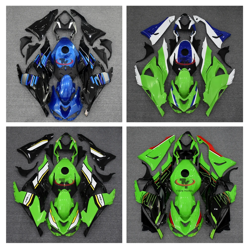 Motorcycle For ZX6R 2024 2025 Full Fairing Kit 636 Bodywork KRT Cowling Green and Black Multi Style Prints Injection