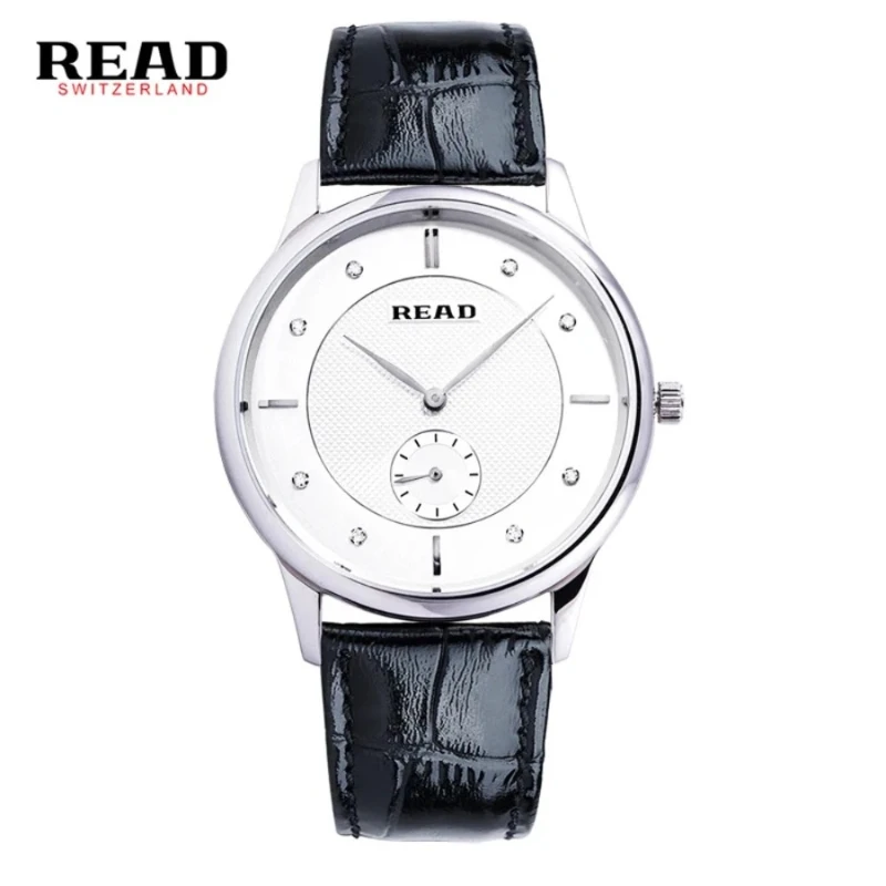 

Мужские аналоговые кварцевые часы, сапфировые часы для бизнеса и отдыха, водонепроницаемые и удобные кожаные часы 30 м