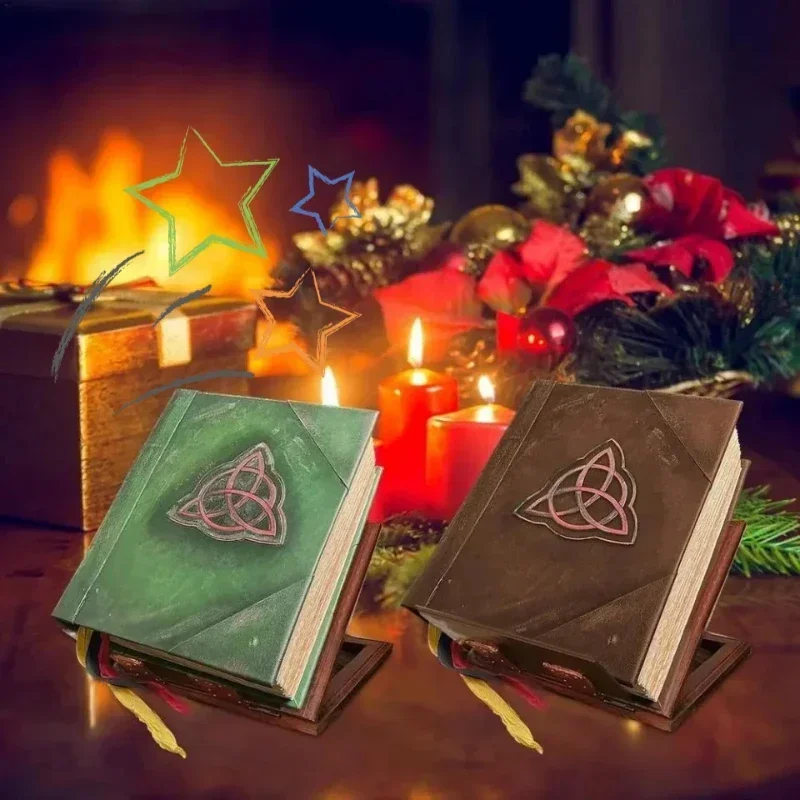 

Charmed Book of Shadows Retro Green Cover Magic Book Spell Record Spellbook Stories Bound Journal Vintage Magic Decoration Gifts