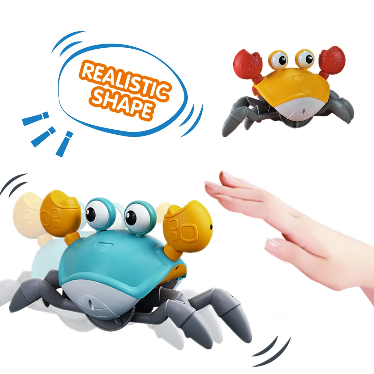 

Smart Sensing Interactive Cat Toys Automatic Eletronic Induction Escape Crab Cat Teasering Play USB Rechargeable Kitten Toys for