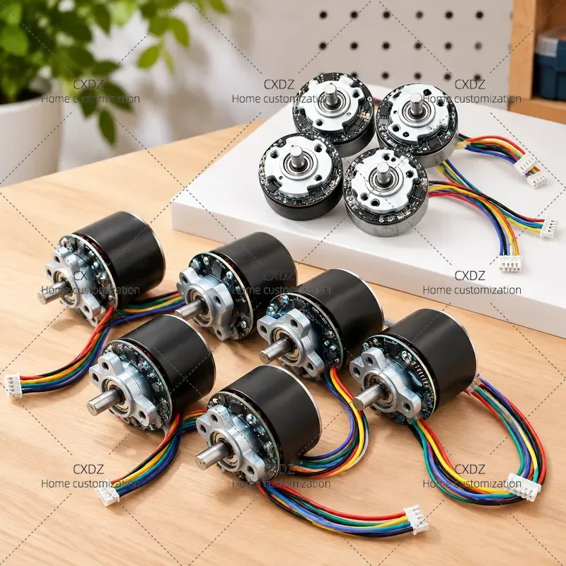 DC 12V 16.8V 24V External Rotor Brushless Motor With Driver Support PWM Speed Control D Shaft 6mm
