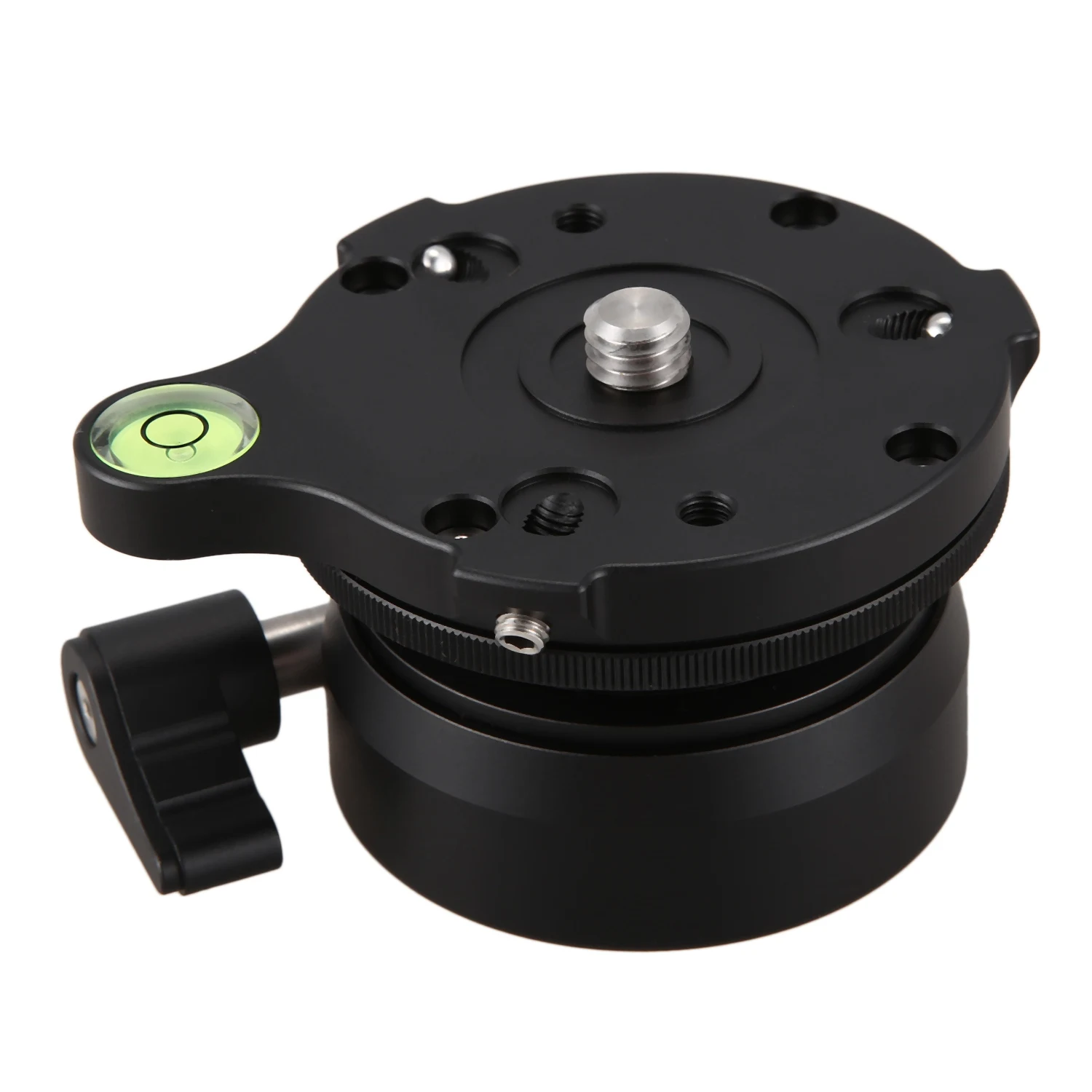 Dy-60N Tripod Leveling Base Leveler Adjusting Plate Aluminum Alloy with Bubble Level Bag for Canon Nikon Dslr Camera