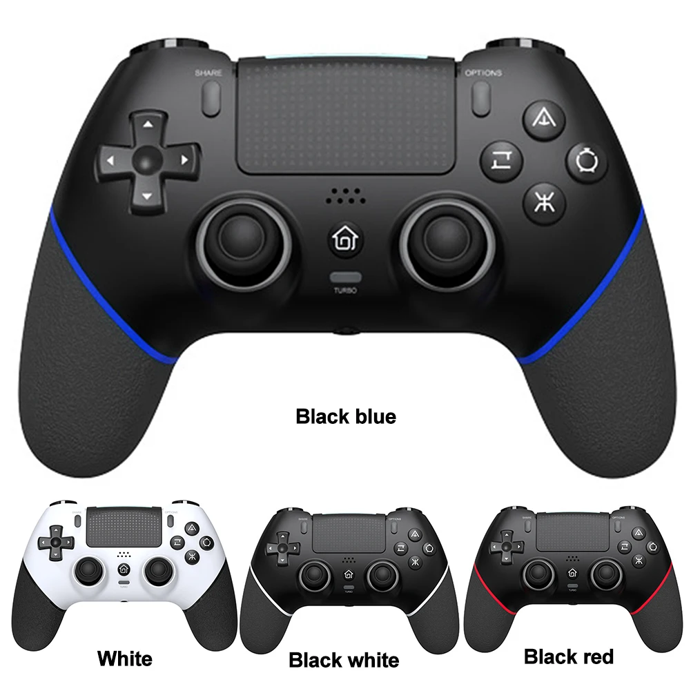 Console Controller 6 Axis Gyro Bluetooth-Compatible Macros Turbo Dual Vibration Hall Effect Joystick for PS4/PS4 Pro/PS4 Slim/PC