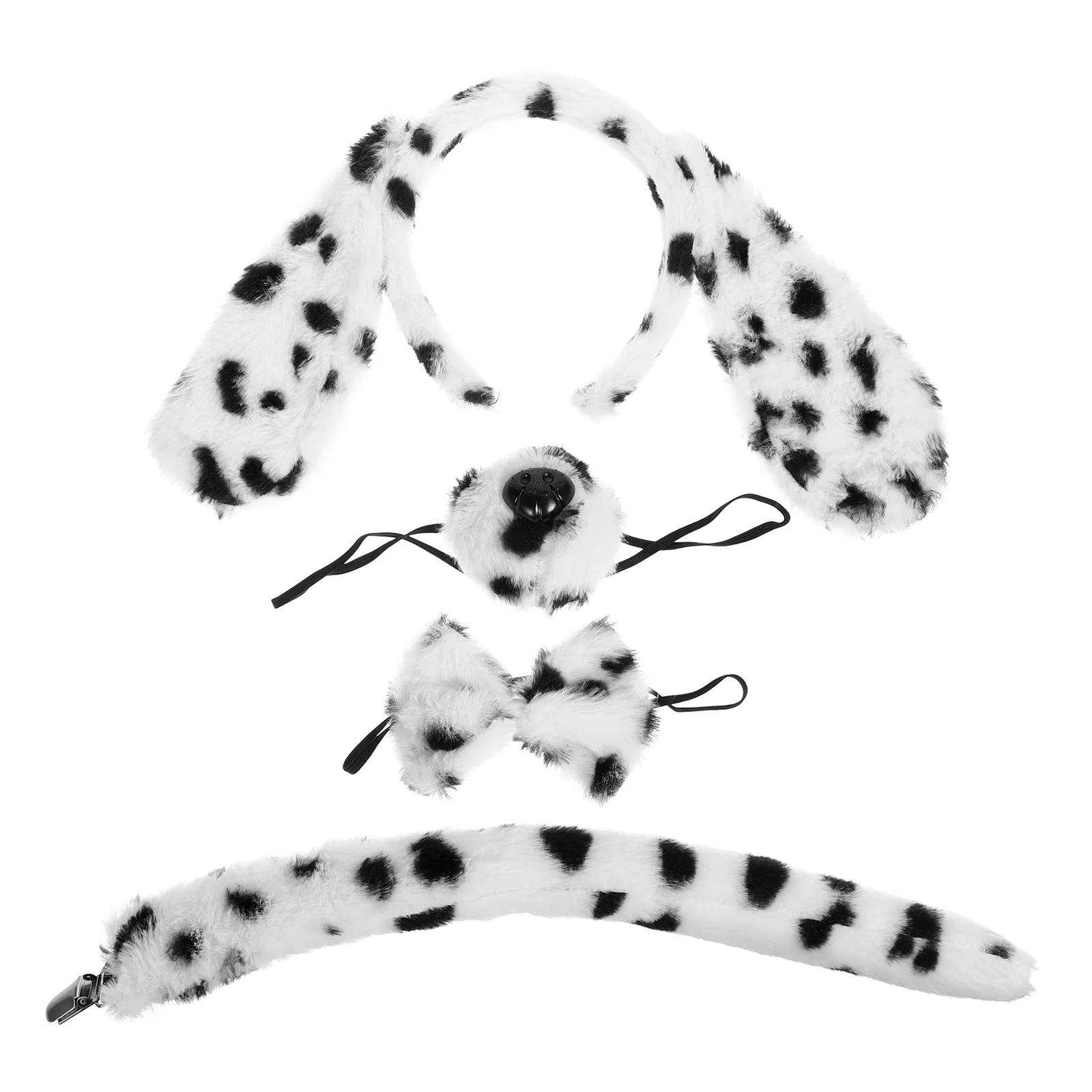 

1Set Pet Dog Costume Kit Ears Headband Bowtie Tail Party Decorative Headwear Cosplay Props Pet Dog Costume Set
