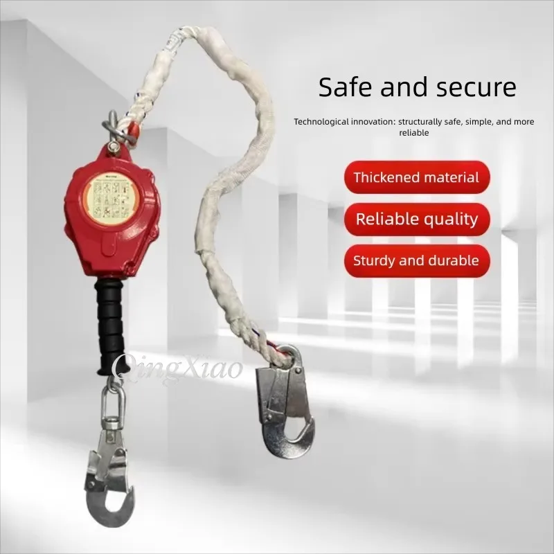 Portable Retractable Fall Arrester Self-locking Speed Differential Safety Device Height Working Anti-fall Controller Industrial