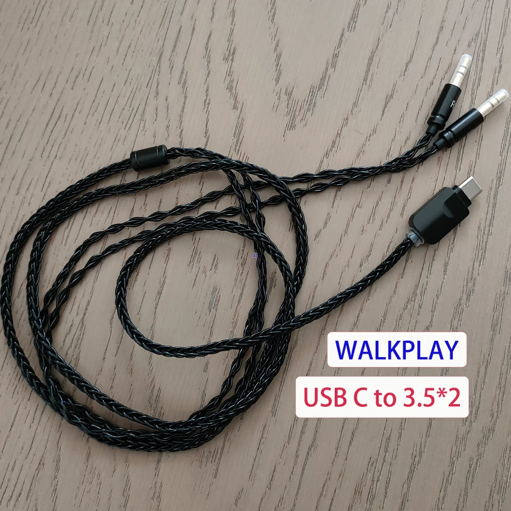 ELFINEAR DAC AMP مكبر للصوت محول دونغل كابل نوع C إلى المزدوج 3.5 AUX لعشاق الصوت