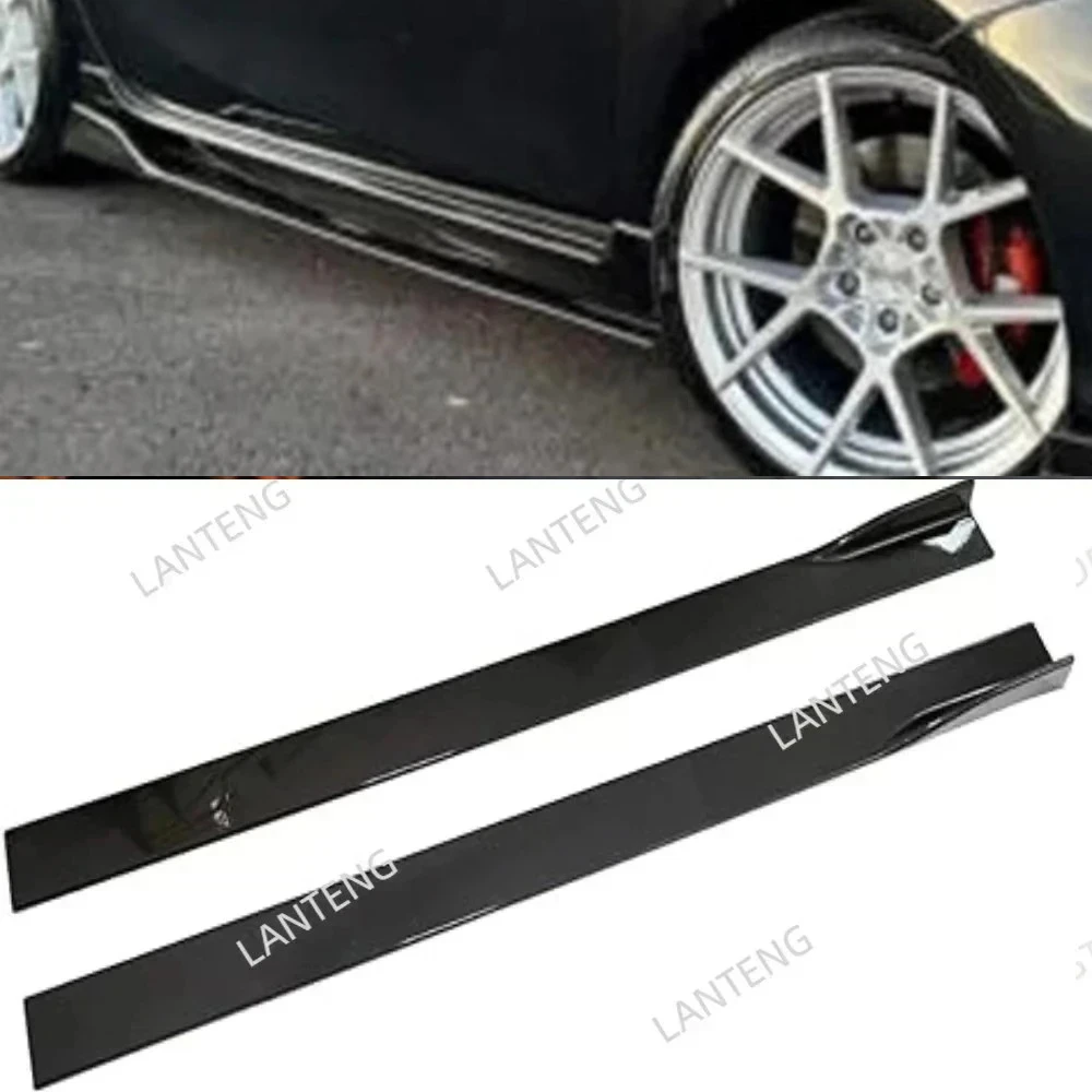 Car Side Skirt Splitter Extension Rocker Panel Lip For M-azda 2 3 6 speed 3 Carbon Fiber Painted Body Kit Exterior Part
