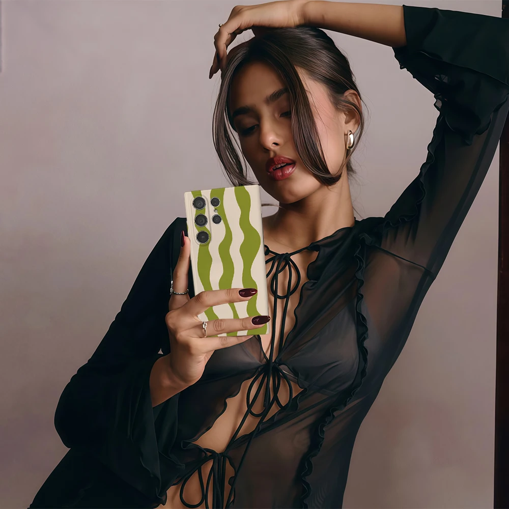 123 حافظة لهاتف سامسونج جالاكسي S25 S24 S23 S22 Ultra Plus A35 A55 A15 لامعة HD غطاء صلب فيلم شل