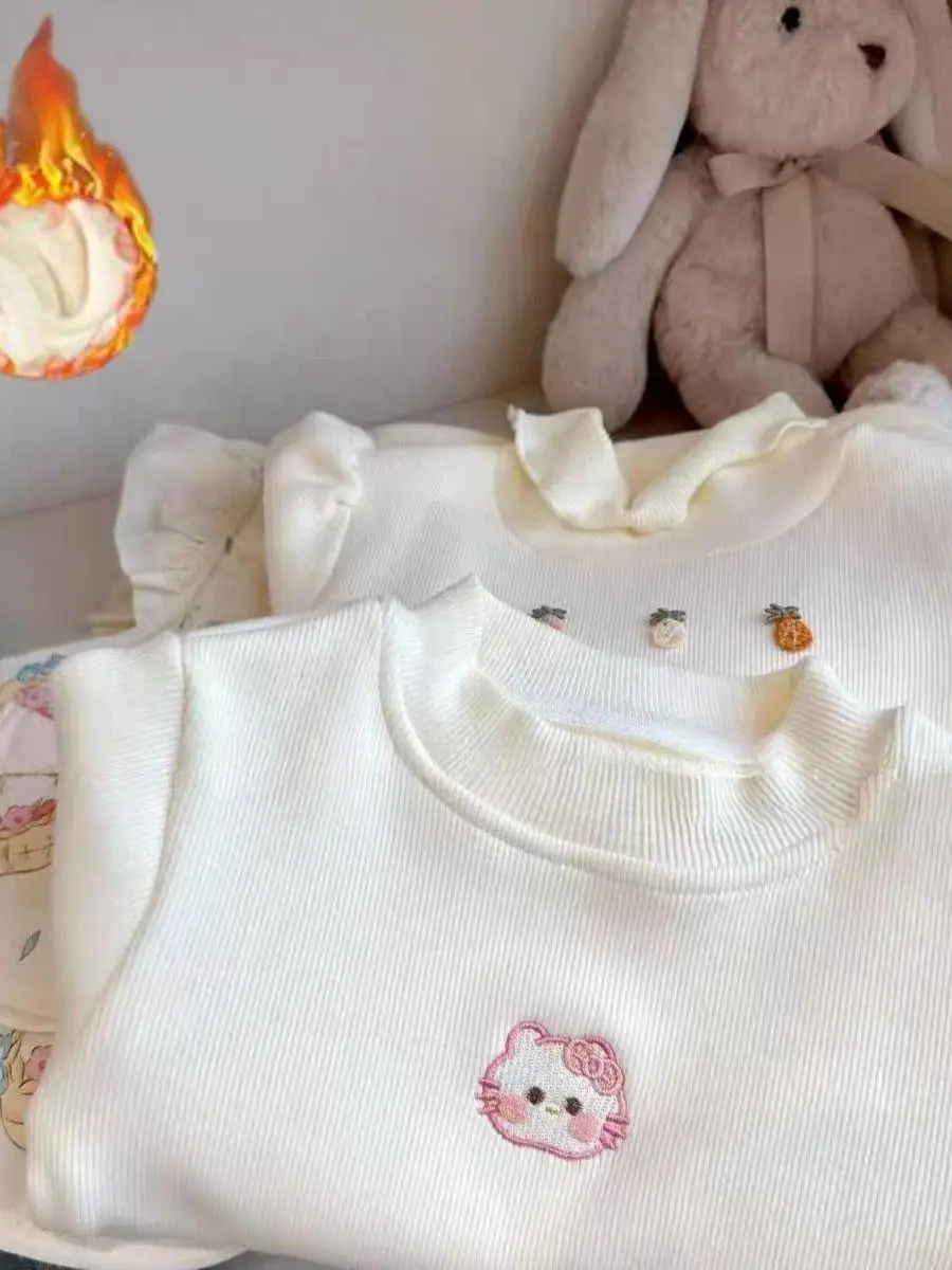 

Детская теплая зимняя майка с высоким воротником и подкладкой для девочек, осенне-зимняя модная одежда для малышей