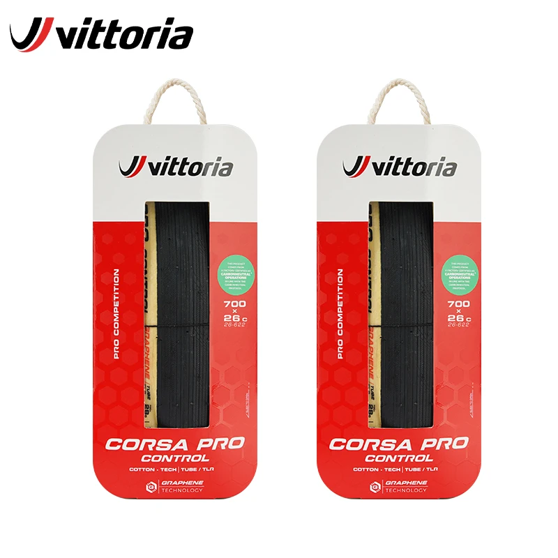 

Vittoria Corsa Pro Control/Speed Road Tire 700x26C/28C/29C/30C/32C Tubeless-Ready 320 TPI Race Formulation Graphene Folding Tyre