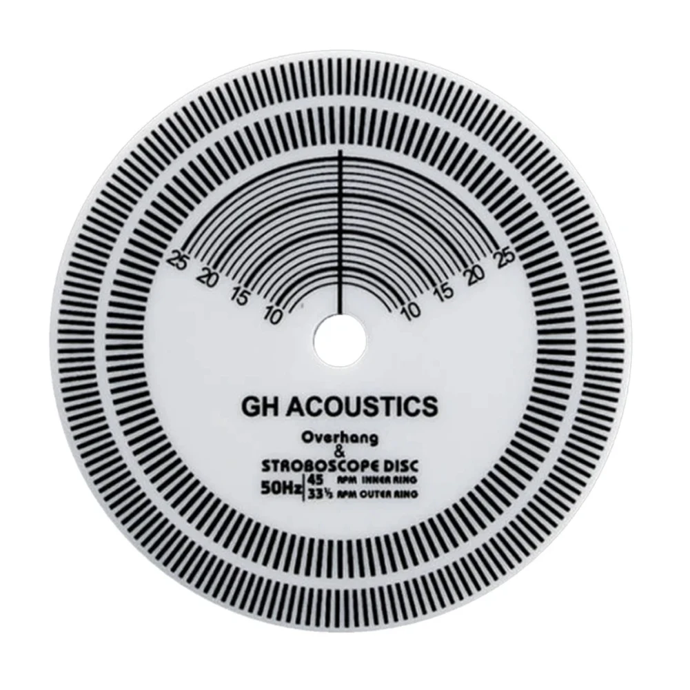 Home Audio Systems Color White Strobe Disk Compact And Convenient Debug Cartridge Overrun For Turntable Calibration