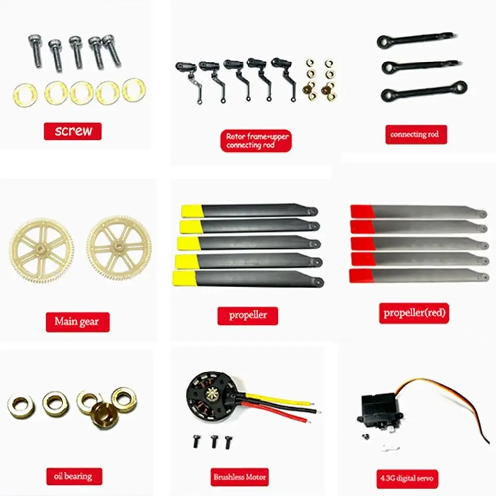 Universal Ferngesteuerte Hubschrauber Propeller Schwarz DIY Flugzeug Teile Zubehör C190 Motor H145 Simulation Modell