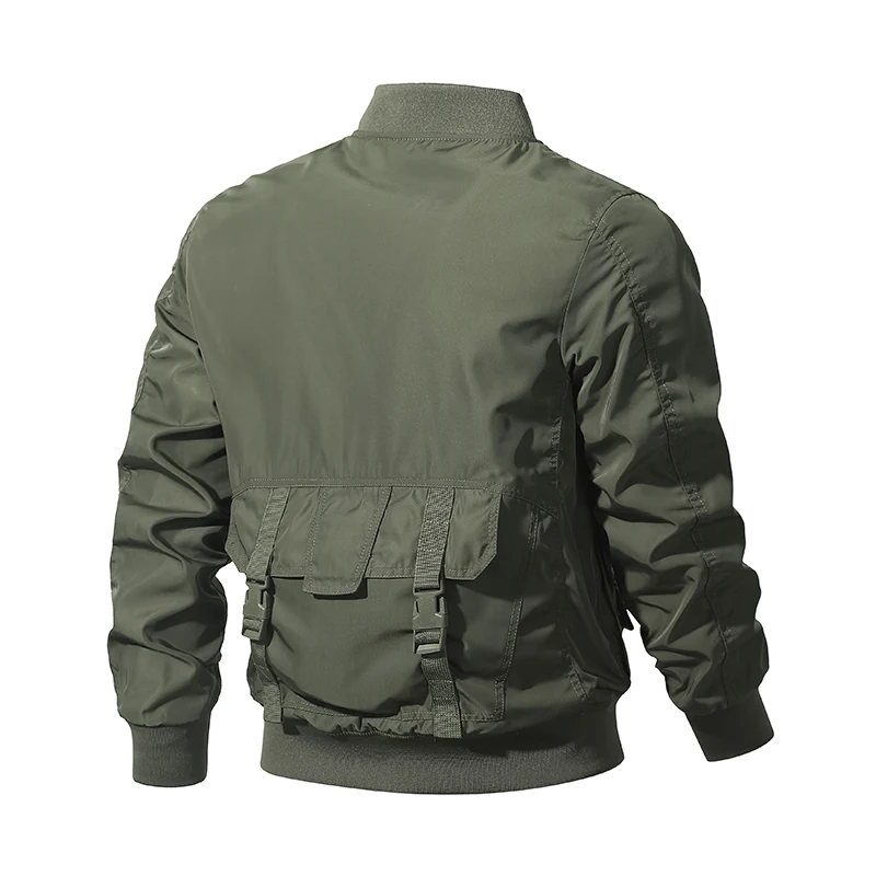 Primavera autunno nuovo giubbotto Bomber multitasche moda uomo Casual cappotto pilota antivento Outwear giacca tattica militare sottile maschile